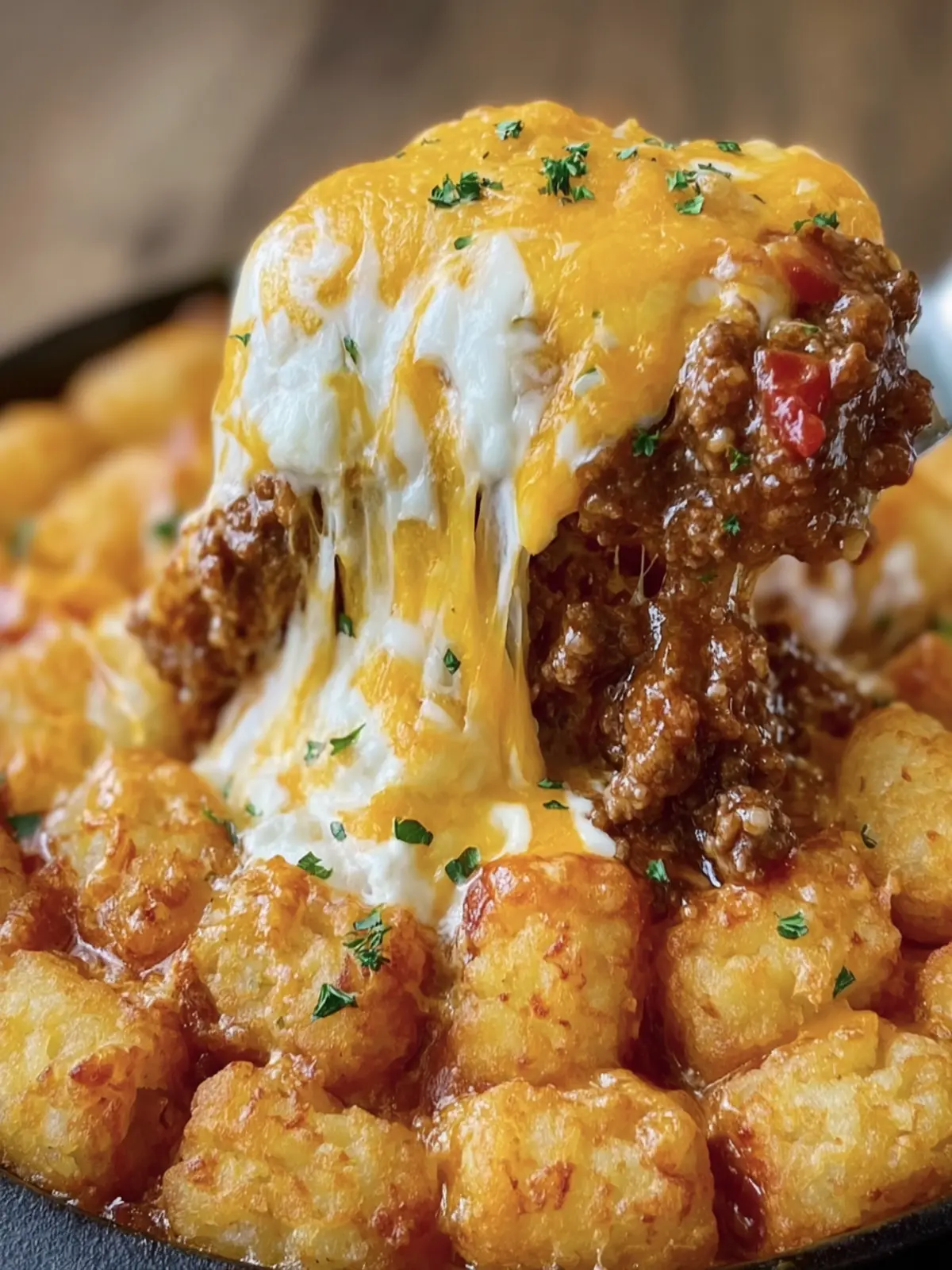 Cheesy Beef Tater Tot Casserole First Image