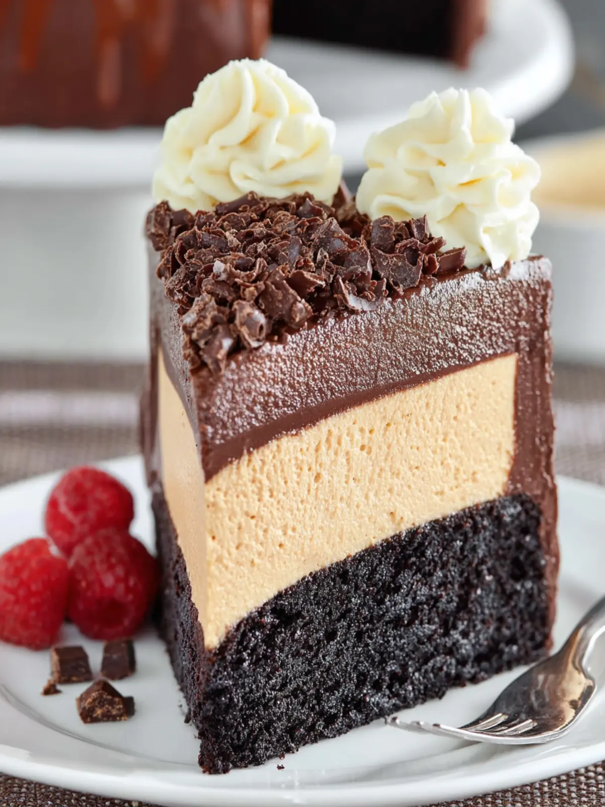 Decadent Dark Chocolate Mousse Cake First Image