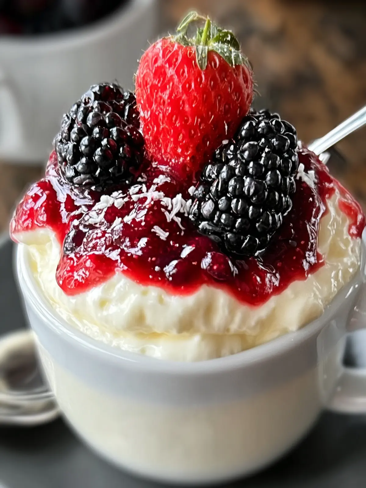 Creamy Berry Compote Dessert Cup First Image