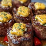 Grilled Beef Medallions with Cheese First Image