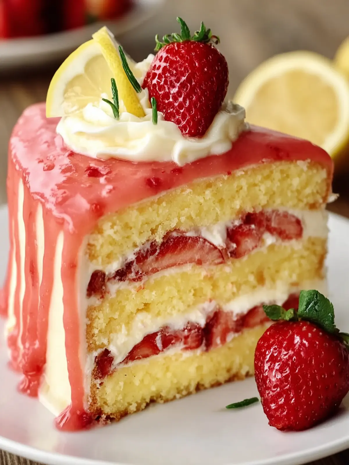 Strawberry Lemon Layer Cake First Image