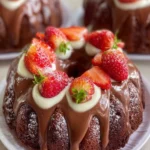Chocolate Strawberry Bundt Cake Dessert First Image