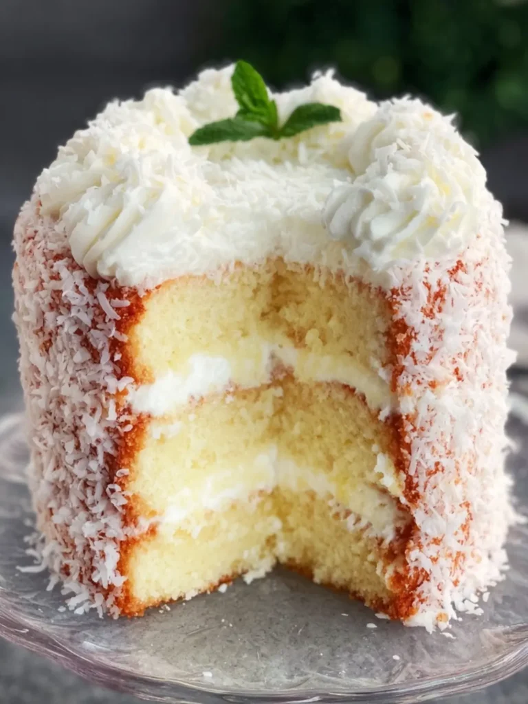 Fluffy Coconut Layer Cake First Image