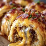 Cheesy Beef Bacon Pastry Roll First Image