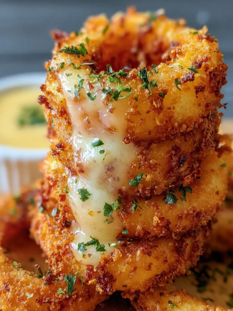 Cheesy Herb Breaded Onion Rings First Image
