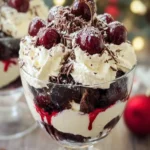 Festive Black Forest Trifle Dessert First Image