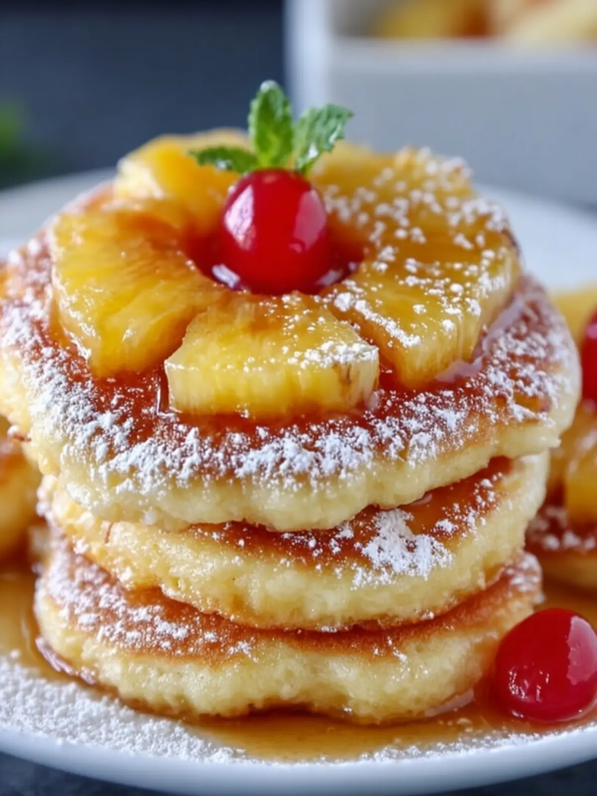 Fluffy Pineapple Upside-Down Pancakes First Image
