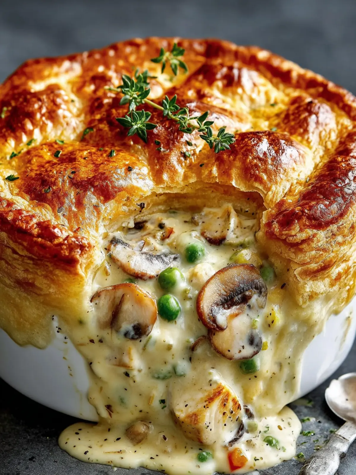Creamy Mushroom Chicken Pot Pie First Image