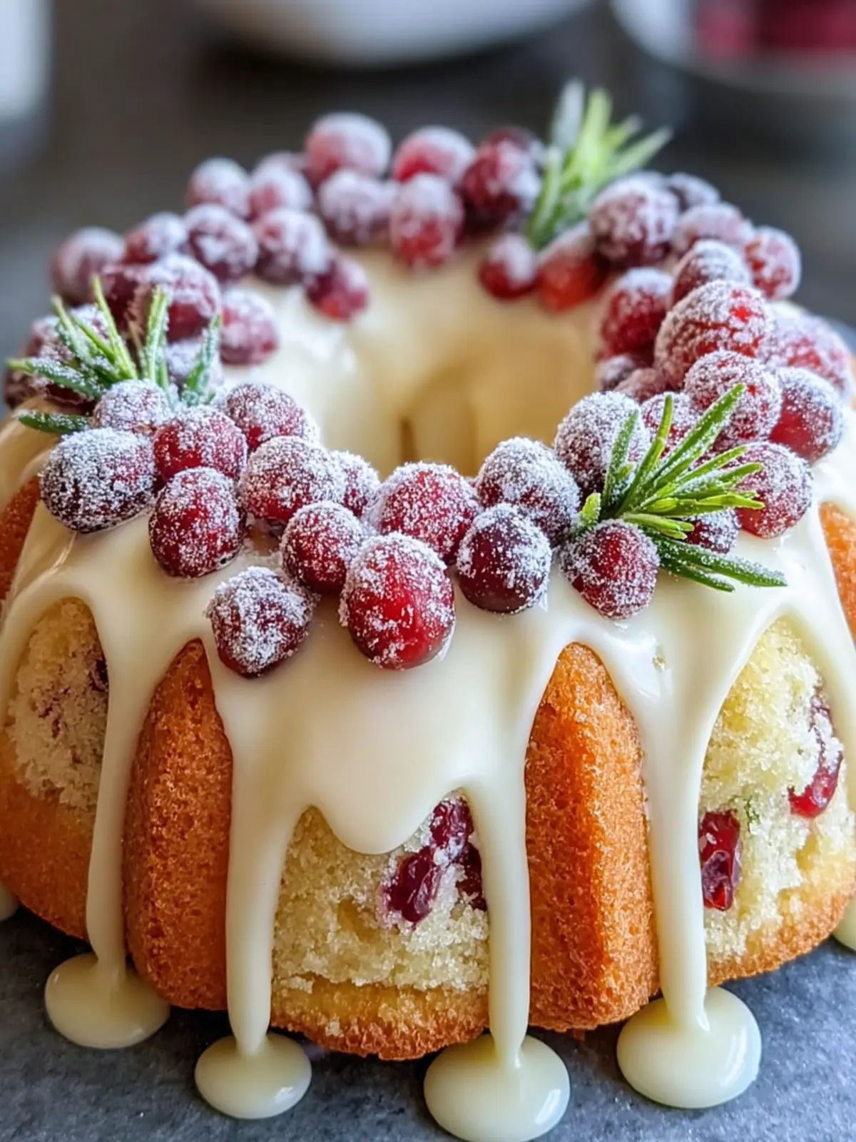 Holiday Cranberry Bundt Cake First Image