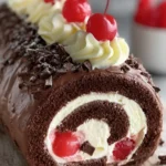 Decadent Chocolate Cherry Swiss Roll First Image