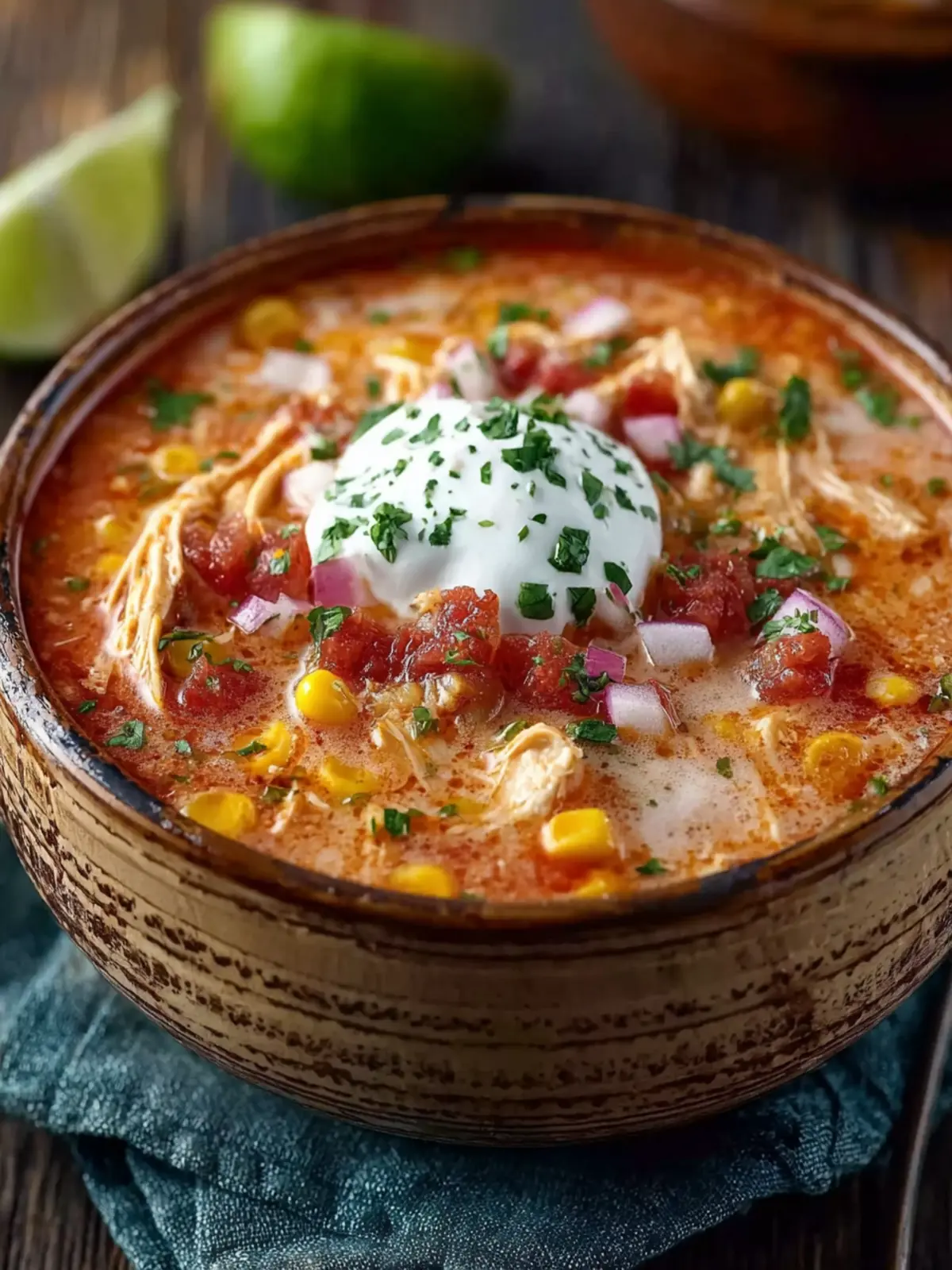Slow Cooker Mexican Chicken Corn Chowder First Image
