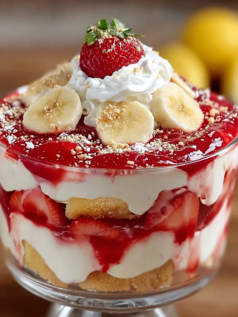 Strawberry Banana Trifle Dessert First Image