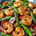 Shrimp & Asparagus Stir-Fry with Mushrooms First Image