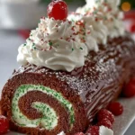 Festive Christmas Yule Log Cake First Image
