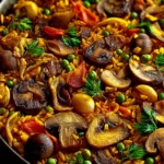 Irresistible Vegan Paella with Mixed Mushrooms Recipe First Image