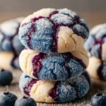 Blueberry Crinkle Cookies First Image