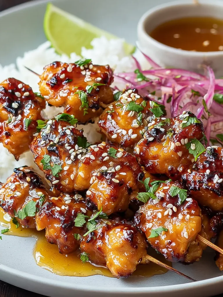 Irresistible Ginger Sesame Honey Chicken Skewers Recipe First Image