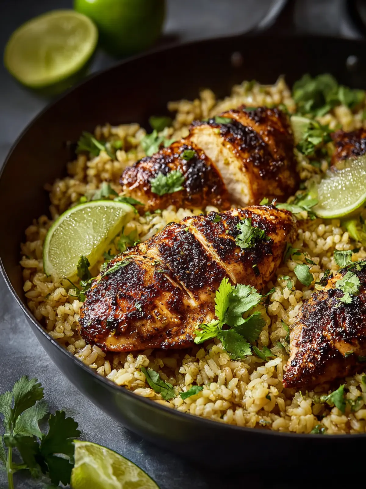 One Pan Cilantro Lime Chicken and Rice First Image