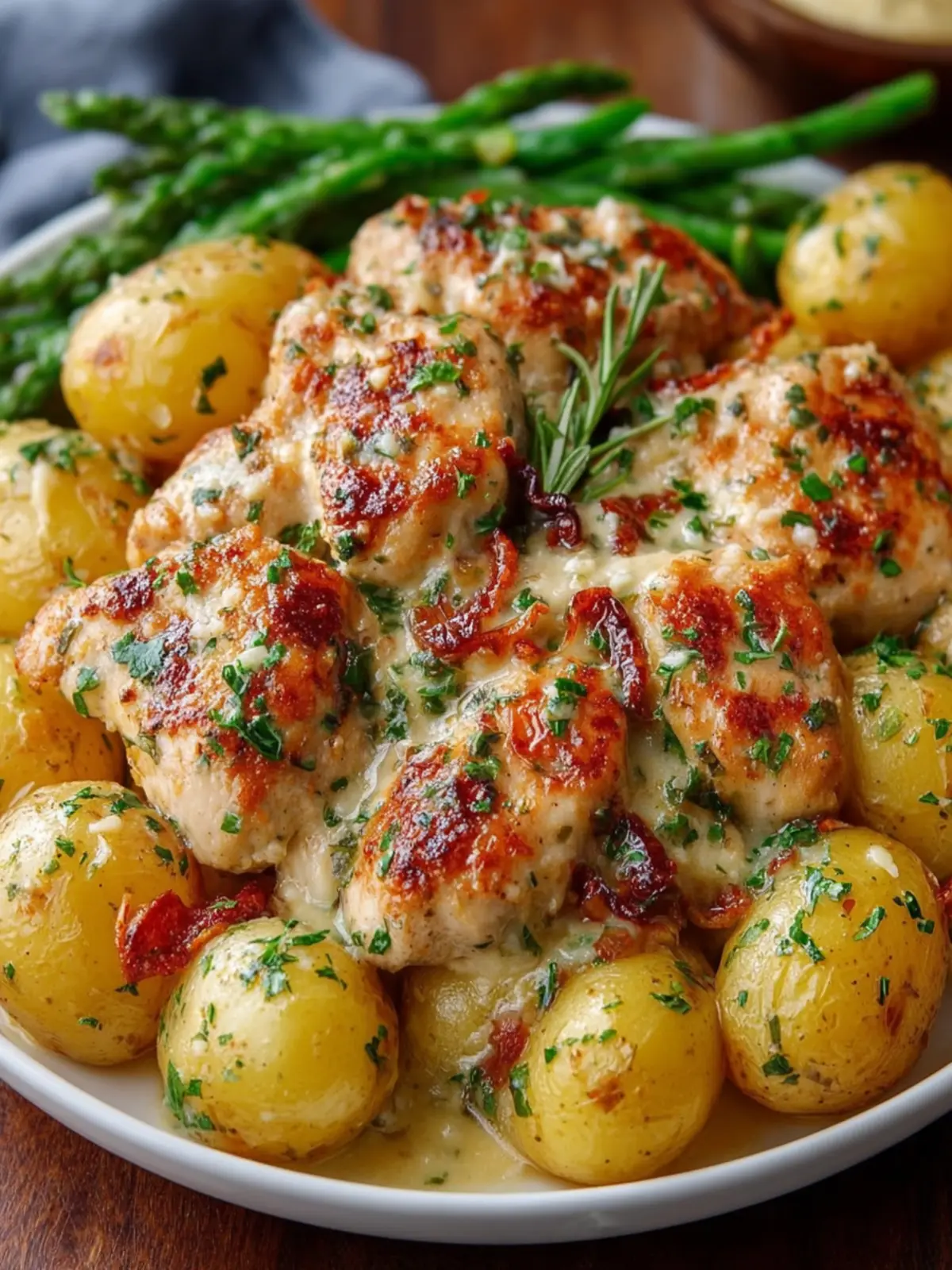 Garlic Parmesan Chicken and Potatoes First Image