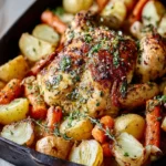 Irresistible Baked Garlic Herb Chicken & Root Veggies Recipe First Image