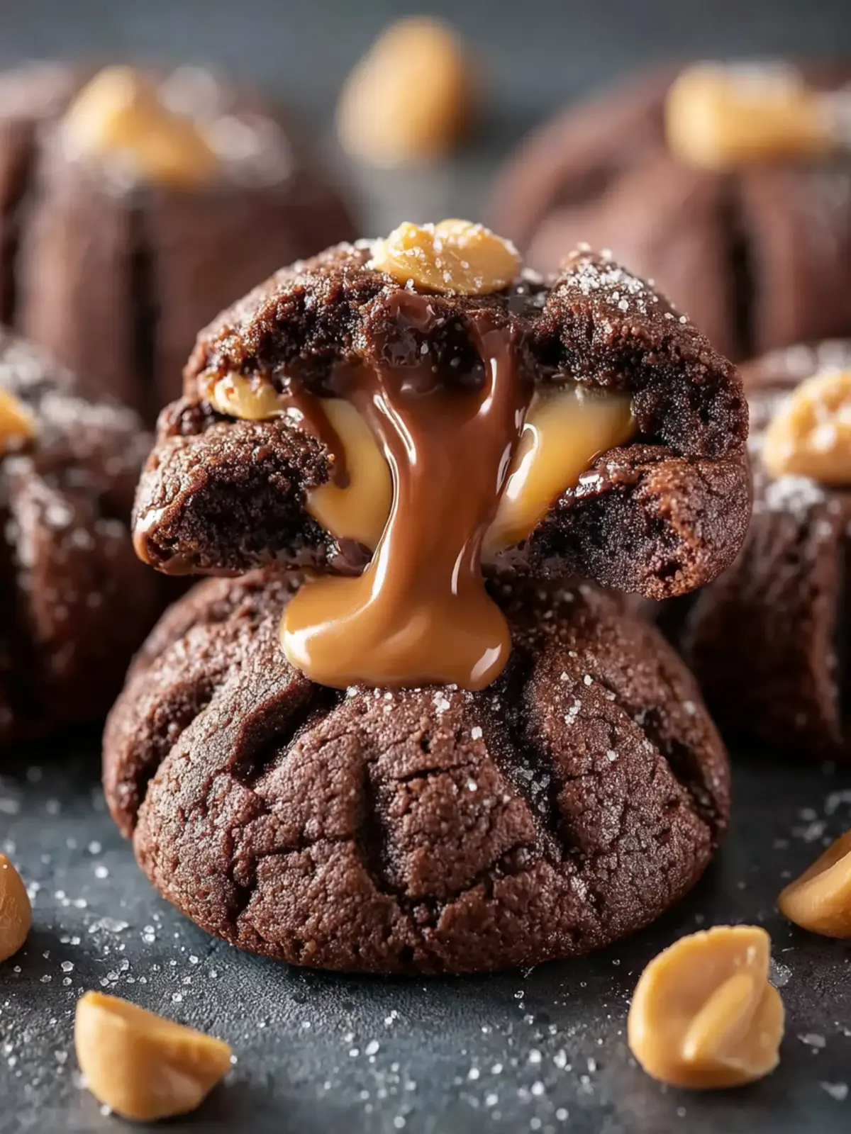 Chocolate Peanut Butter Lava Cookies First Image
