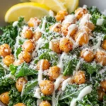 Flavorful Kale Caesar Salad with Roasted Chickpeas Recipe First Image