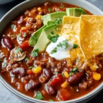 Irresistible One Pot Vegan Chili with Mushrooms & Beans First Image
