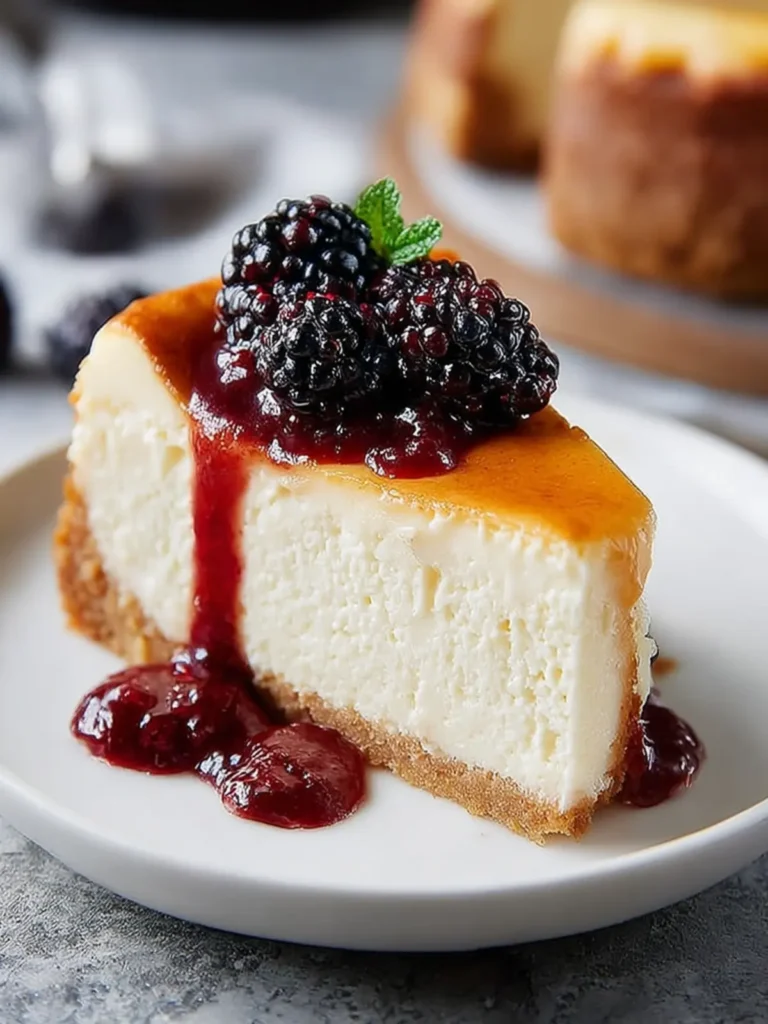 London Fog Basque Cheesecake with Blackberry First Image
