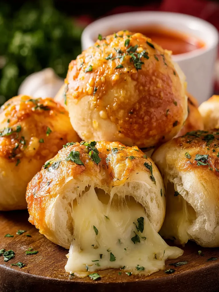 Easy Garlic Cheese Bombs with freezer rolls First Image
