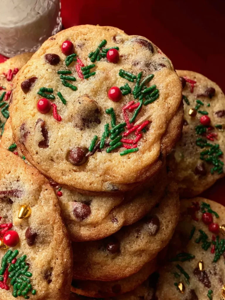 Chocolate Chip Christmas Cookies First Image