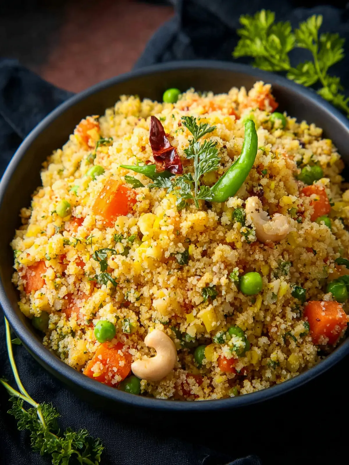 Dalia Upma (Namkeen Dalia, Broken Wheat Upma) First Image