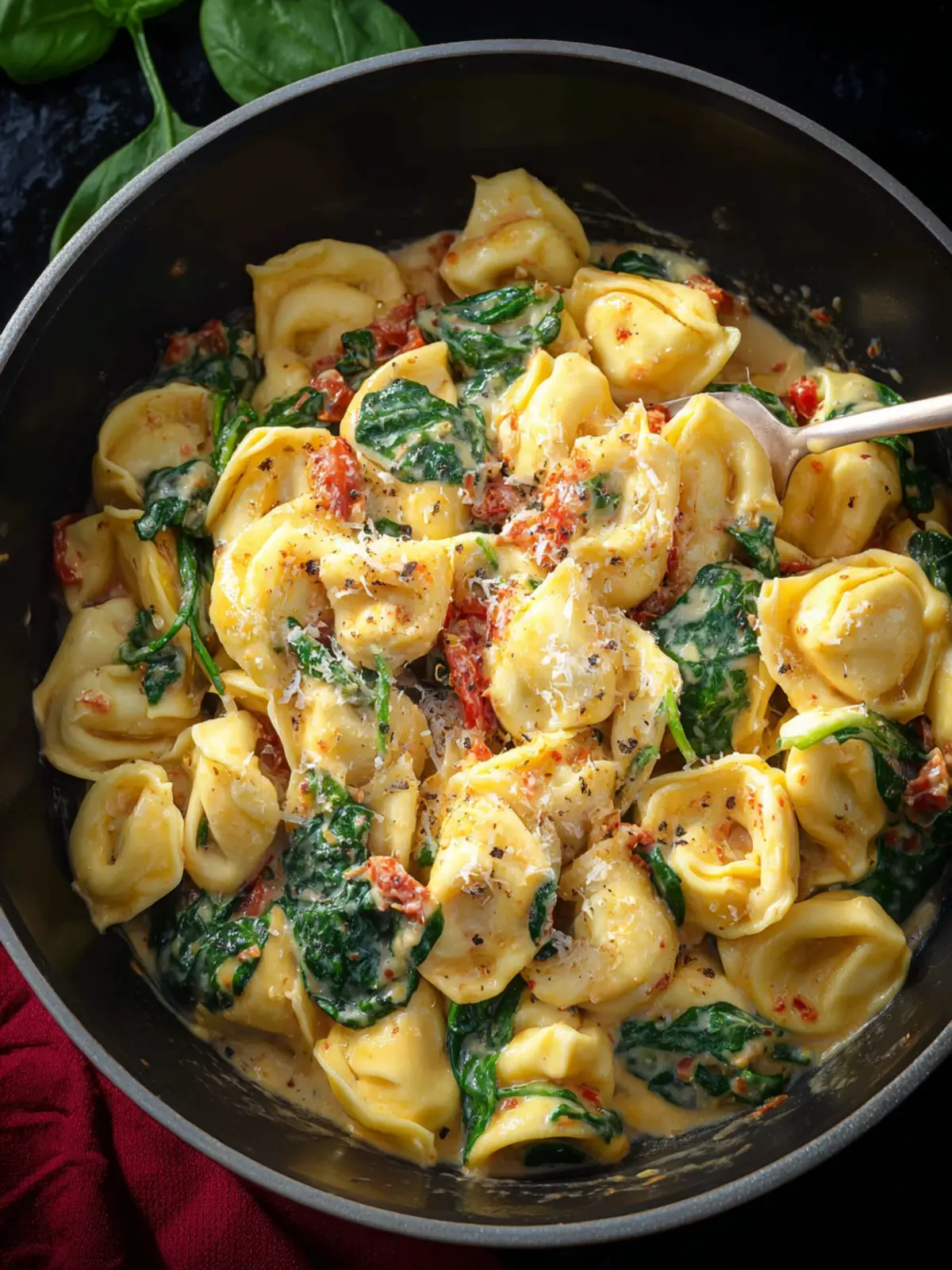 Tuscan Tortellini Pasta with Spinach First Image