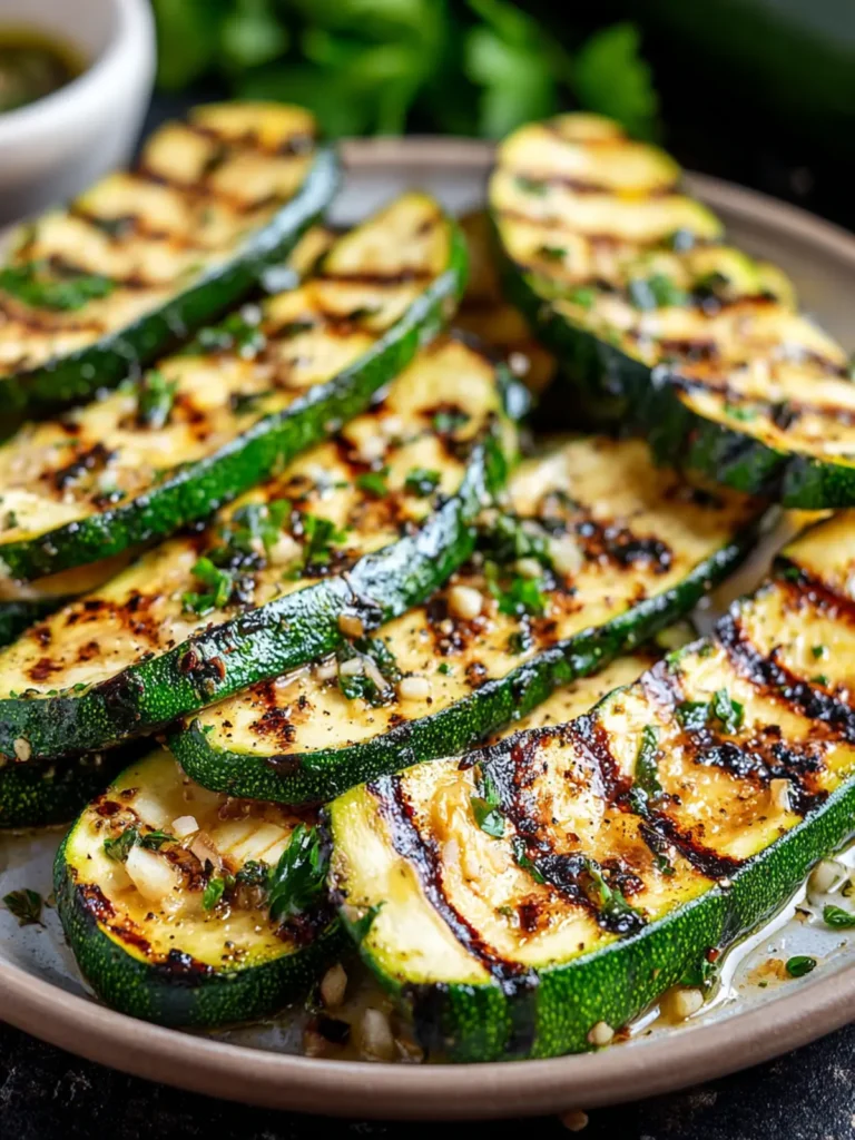 Irresistible Grilled Zucchini with Garlic and Herbs Recipe First Image