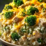 Creamy Chicken Broccoli Rice Cheese Casserole First Image