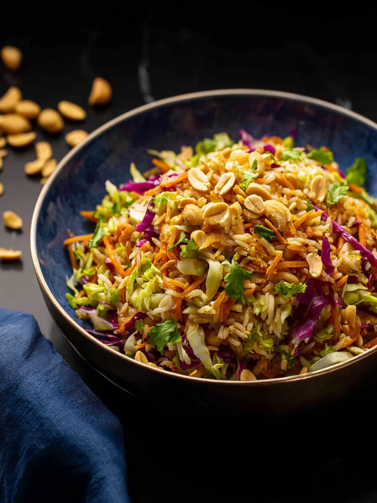 Crispy Peanut Rice & Cabbage Crunch Salad First Image