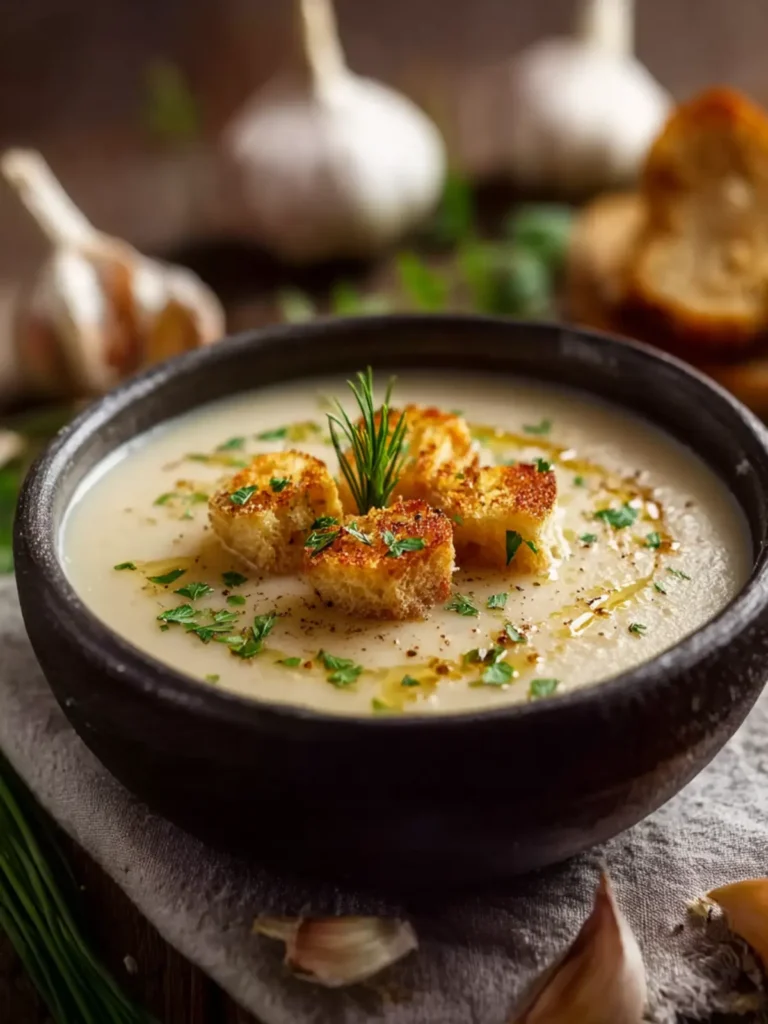 Creamy Czech Garlic Soup First Image