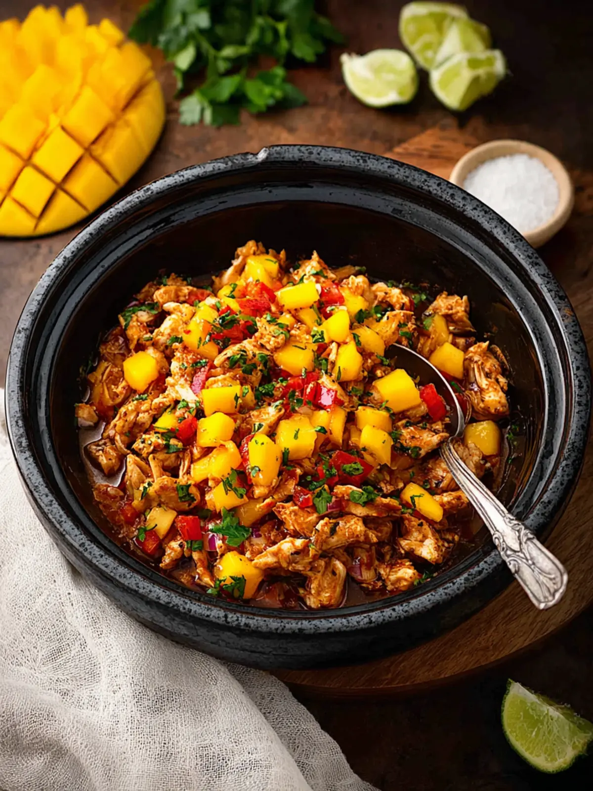 Crockpot Mango Salsa Chicken First Image