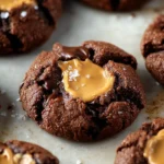 Double Chocolate Peanut Butter Thumbprint Cookies First Image
