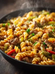 Philly Cheesesteak Pasta First Image