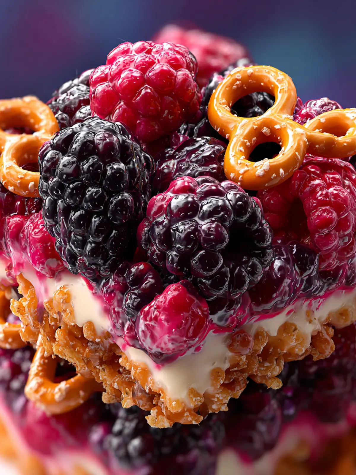 Salted Bliss Blackberry Pretzel Fusion – Sweet & Salty Dessert First Image