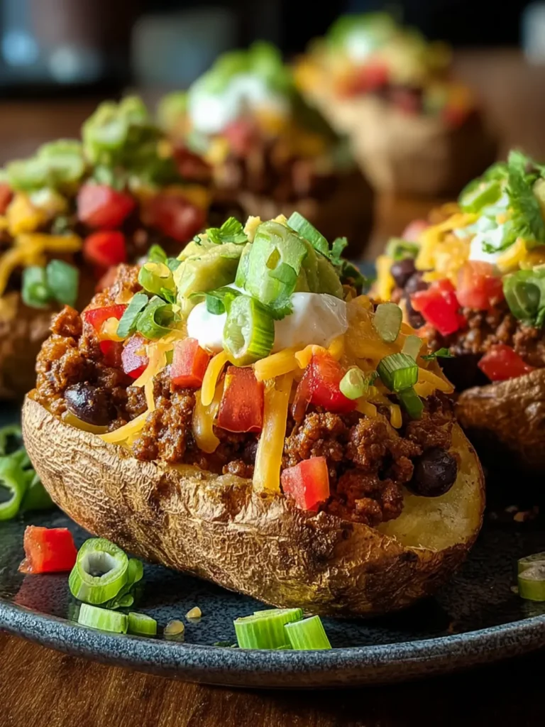 Taco Loaded Baked Potatoes First Image