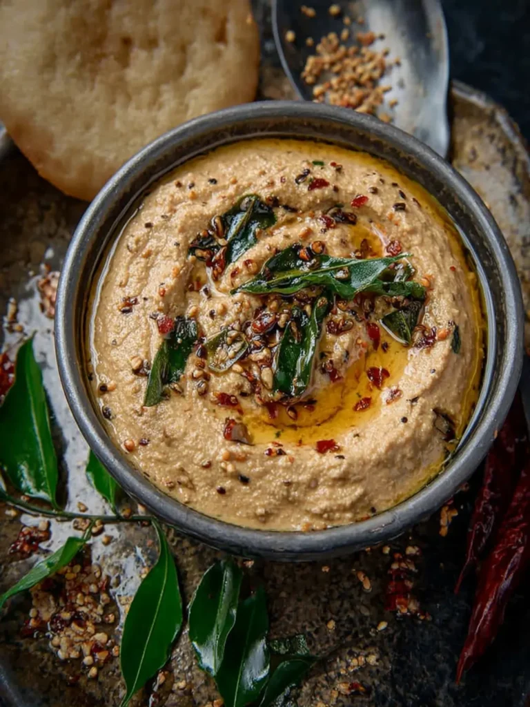 Andhra Style Peanut Chutney Recipe (Palli Chutney) First Image