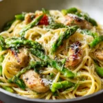 Chicken Asparagus Pasta Recipe First Image