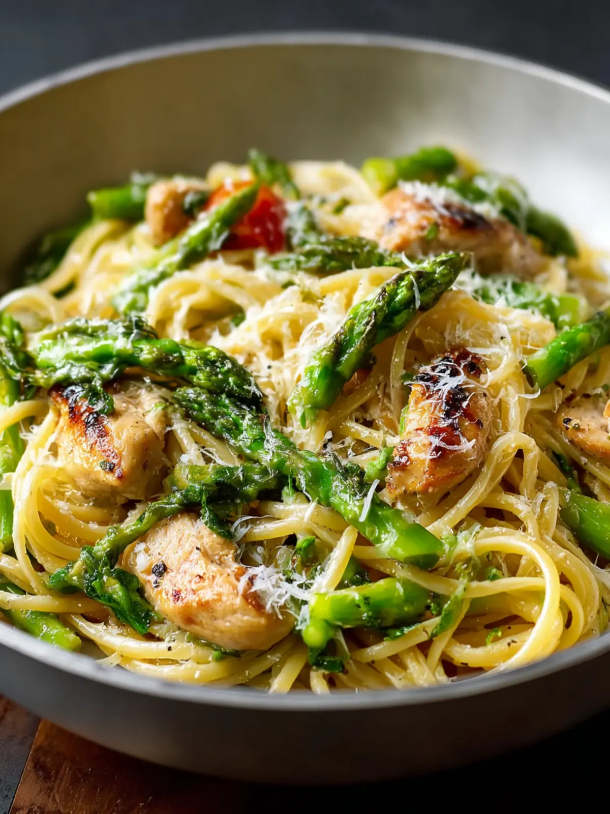 Chicken Asparagus Pasta Recipe First Image