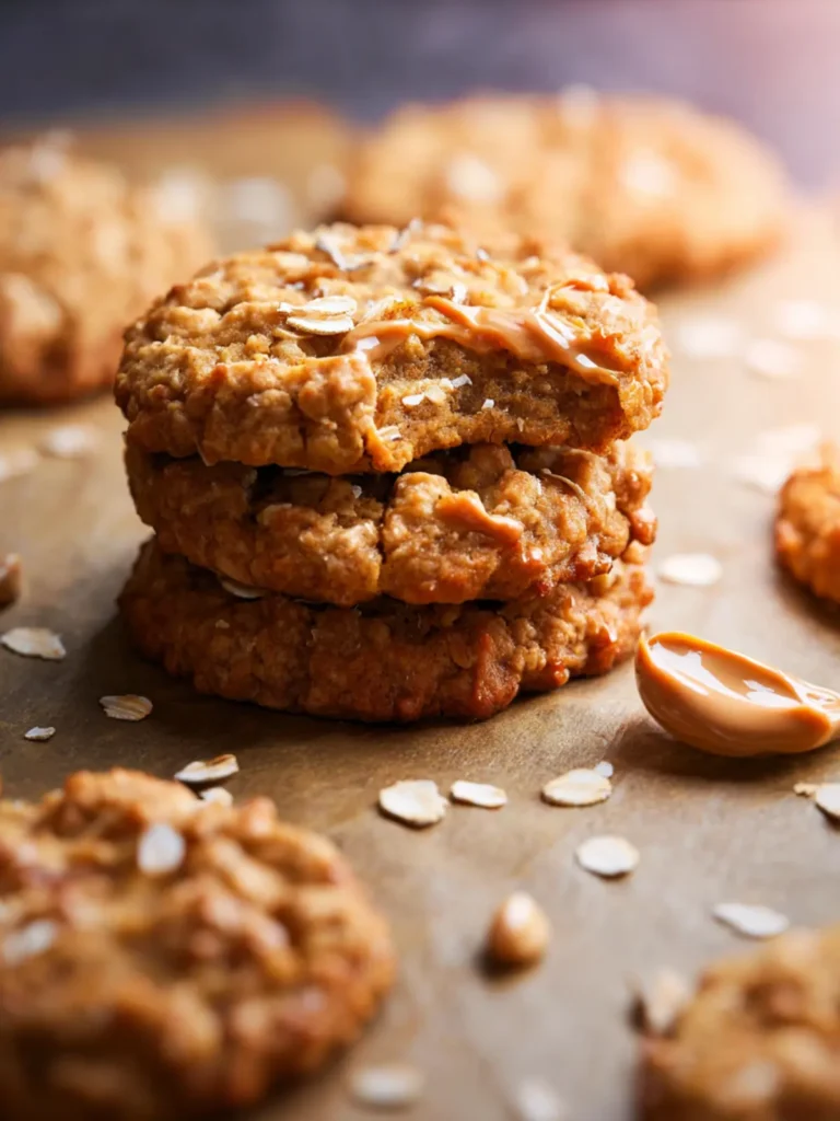 Easy Peanut Butter Oatmeal Cookies Recipe First Image