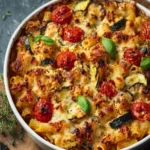 Healthy Baked Feta Pasta with Vegetables First Image