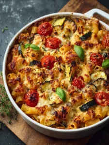 Healthy Baked Feta Pasta with Vegetables First Image