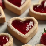 Linzer Strawberry Heart Cookies First Image