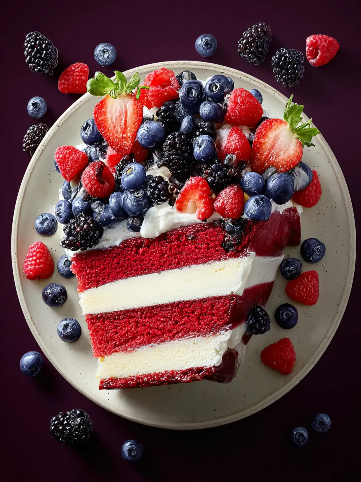 Berry Flag Cake First Image