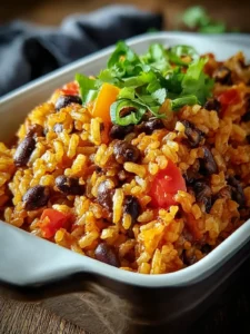 brown rice black bean casserole First Image